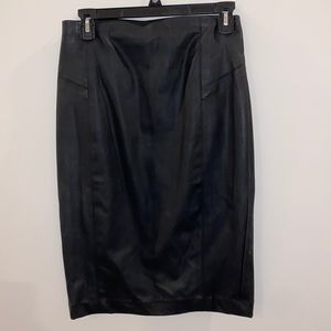 Midi Leather Skirt
